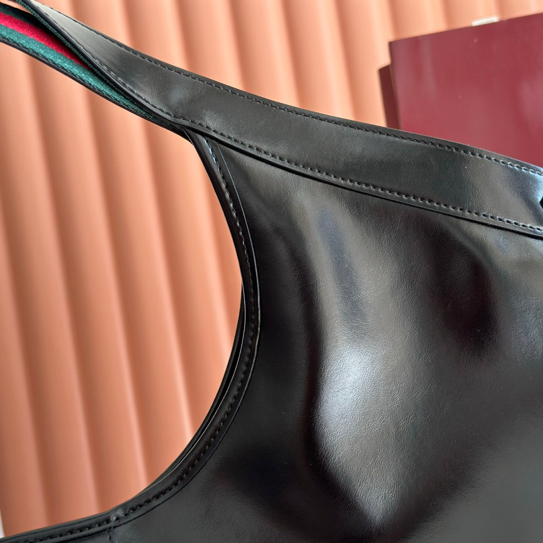 GG Giglio Large Tote Bag 60cm Black Leather