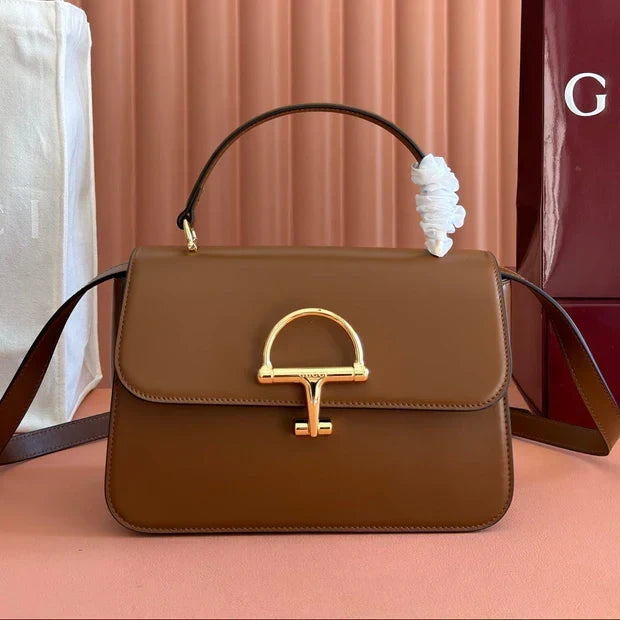 Gucci 2026 Siena Bag 25.5cm Black Gold Leather 277145