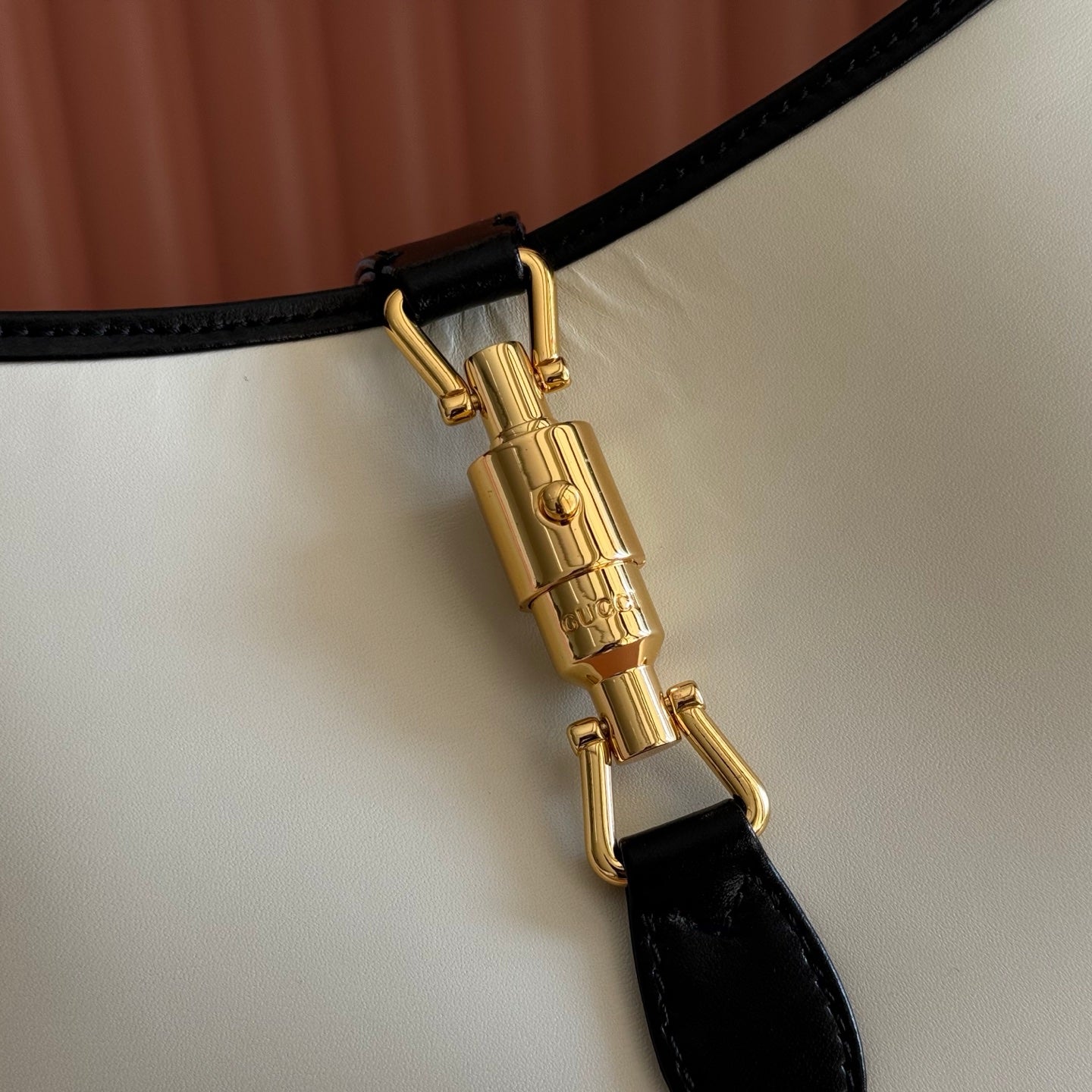 GG Jackie 1961 Small Shoulder Bag Black White Calfskin 280971