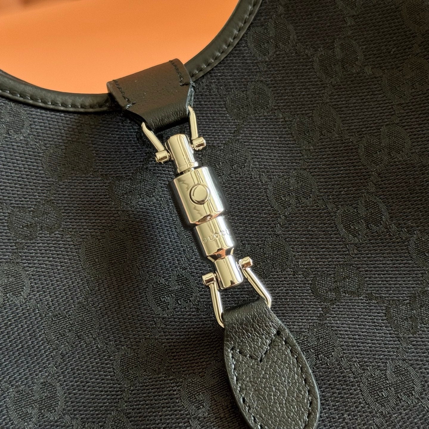GG Mercato Small Tote Bag Black Canvas