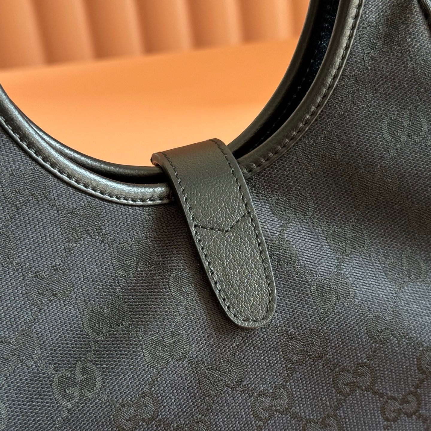GG Mercato Small Tote Bag Black Canvas