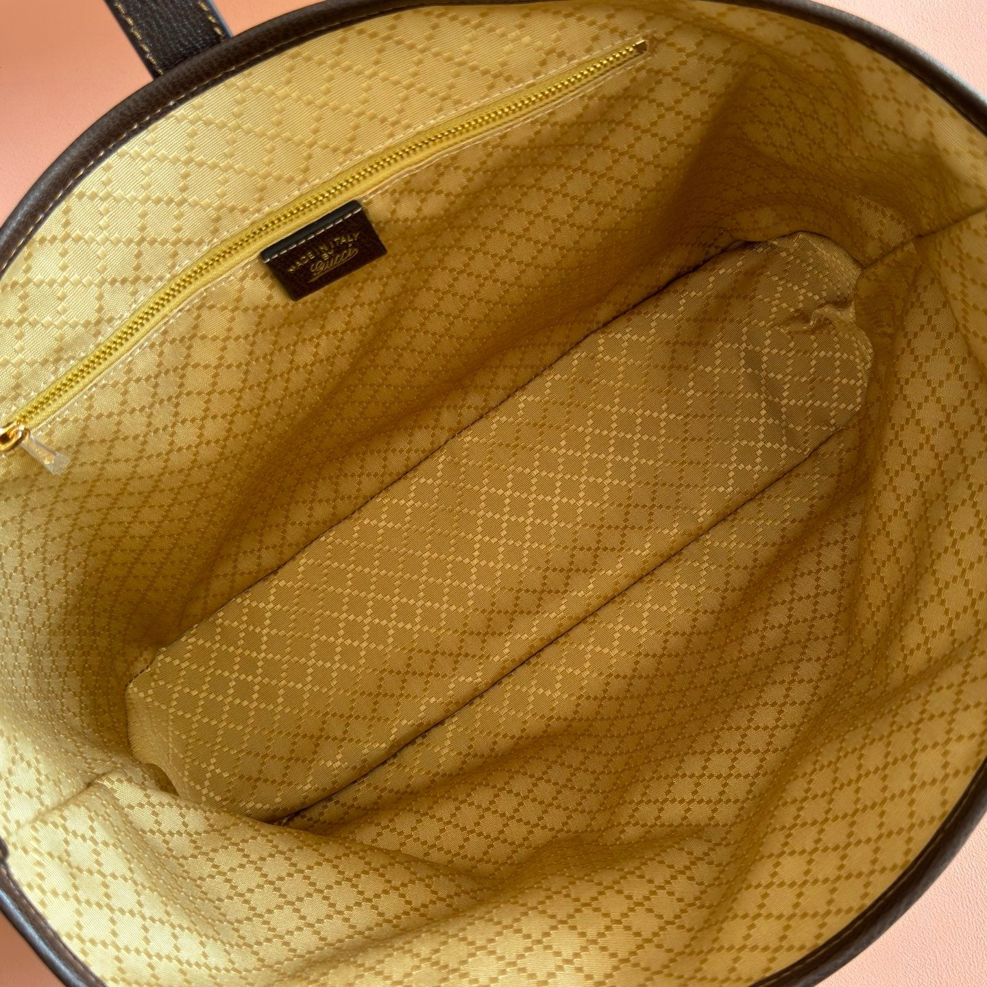 GG Jackie Medium Tote Bag Brown Beige Canvas