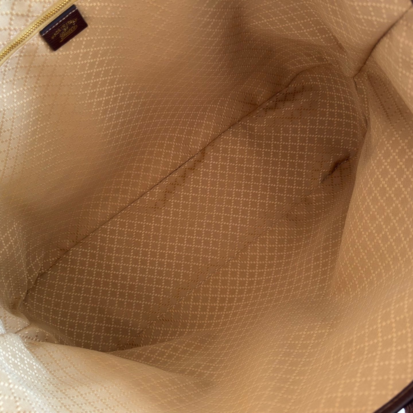 GG Jackie Large Tote Bag Brown Beige Canvas