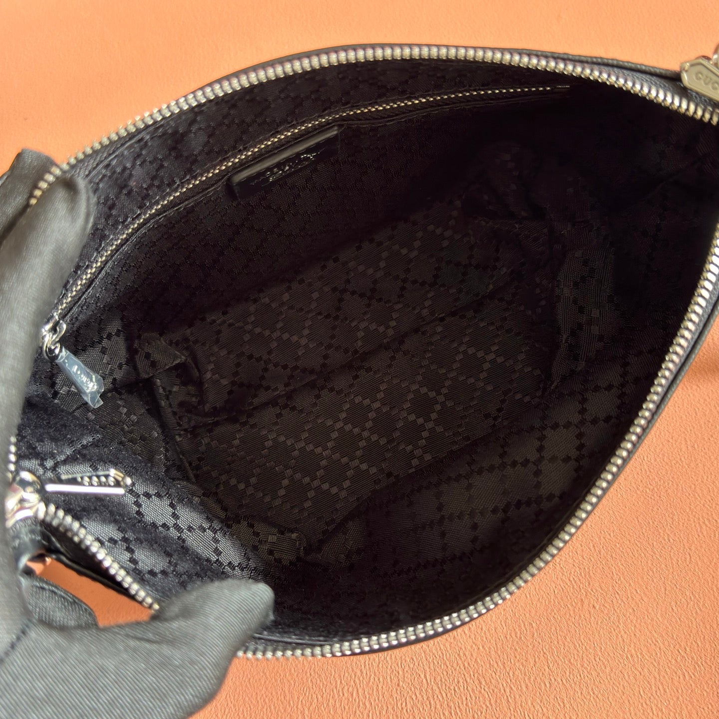 GG Brera Small Crossbody Bag Black Cowhide