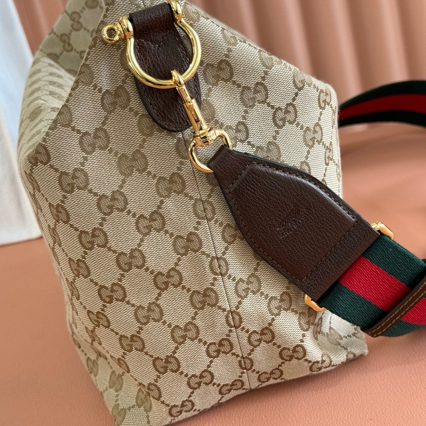 GG Brera Medium Crossbody Bag Brown Beige Canvas