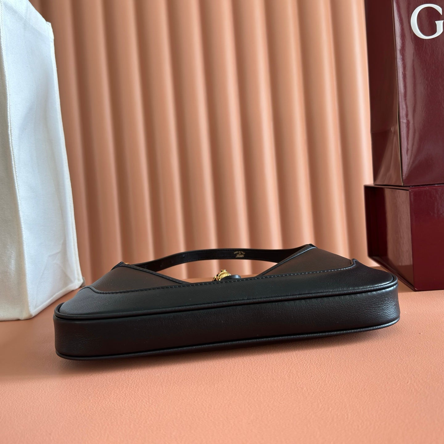 GG Jackie 1961 Slim Shoulder Bag Black Lambskin 285155