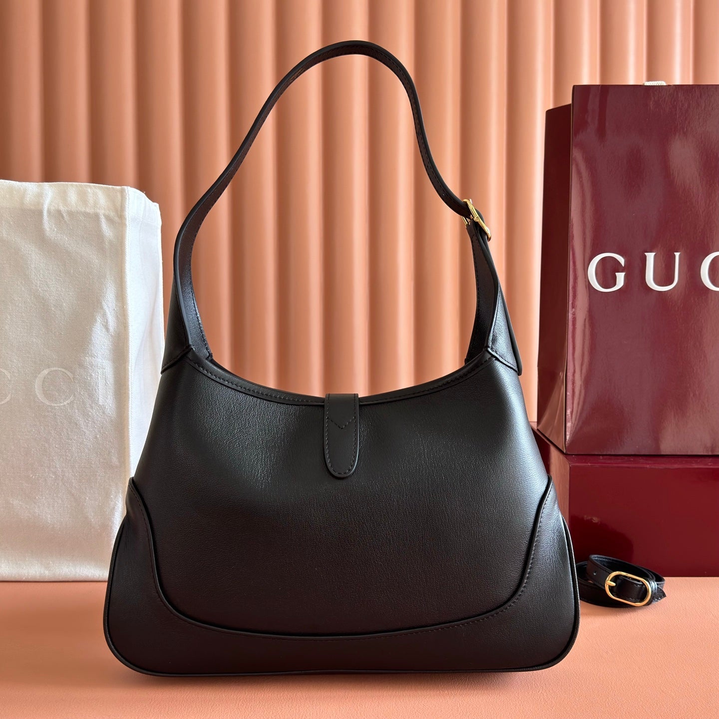 GG Jackie 1961 Shoulder Bag Black Lambskin 285156