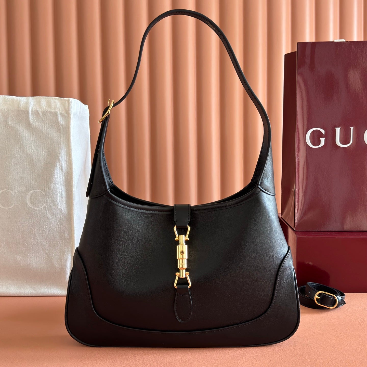 GG Jackie 1961 Shoulder Bag Black Lambskin 285156