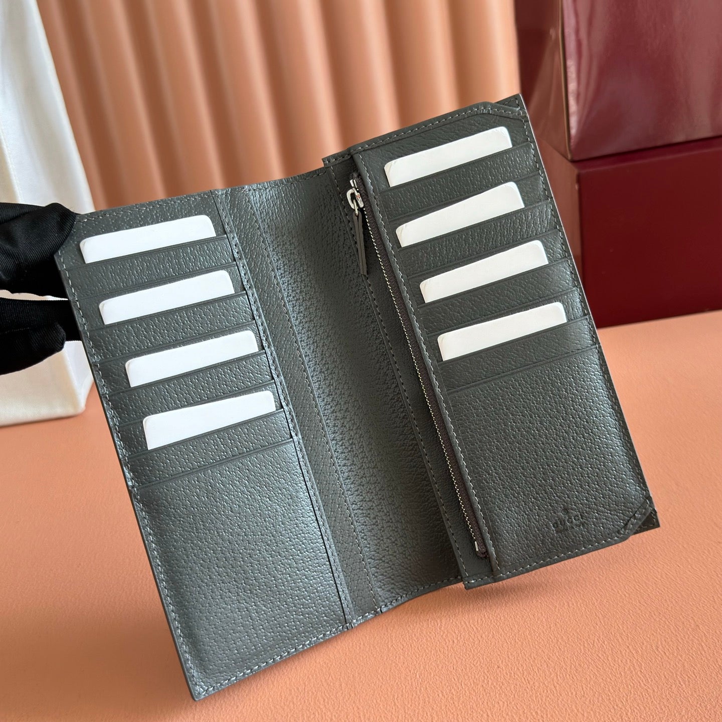 GG Supreme Long Passport Card Black Canvas