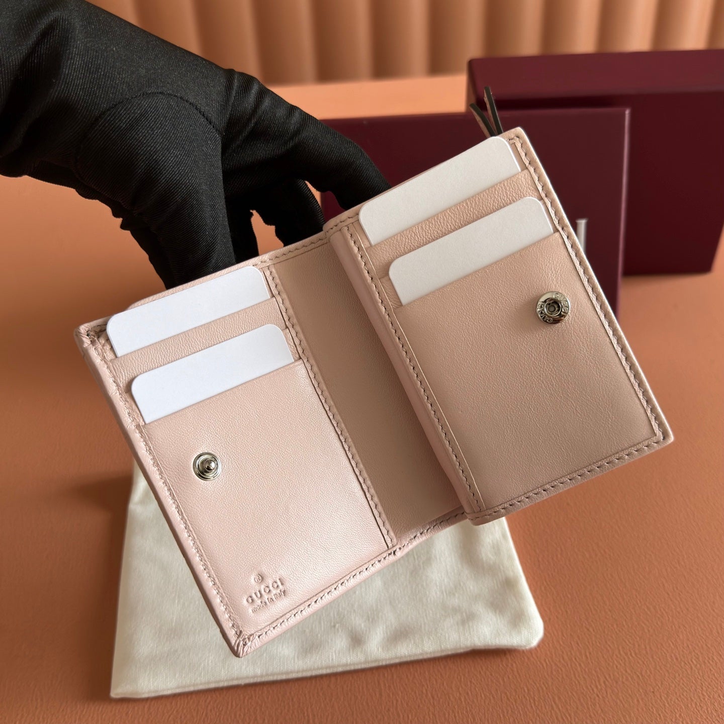 GG Marmont Wallet Light Pink Leather
