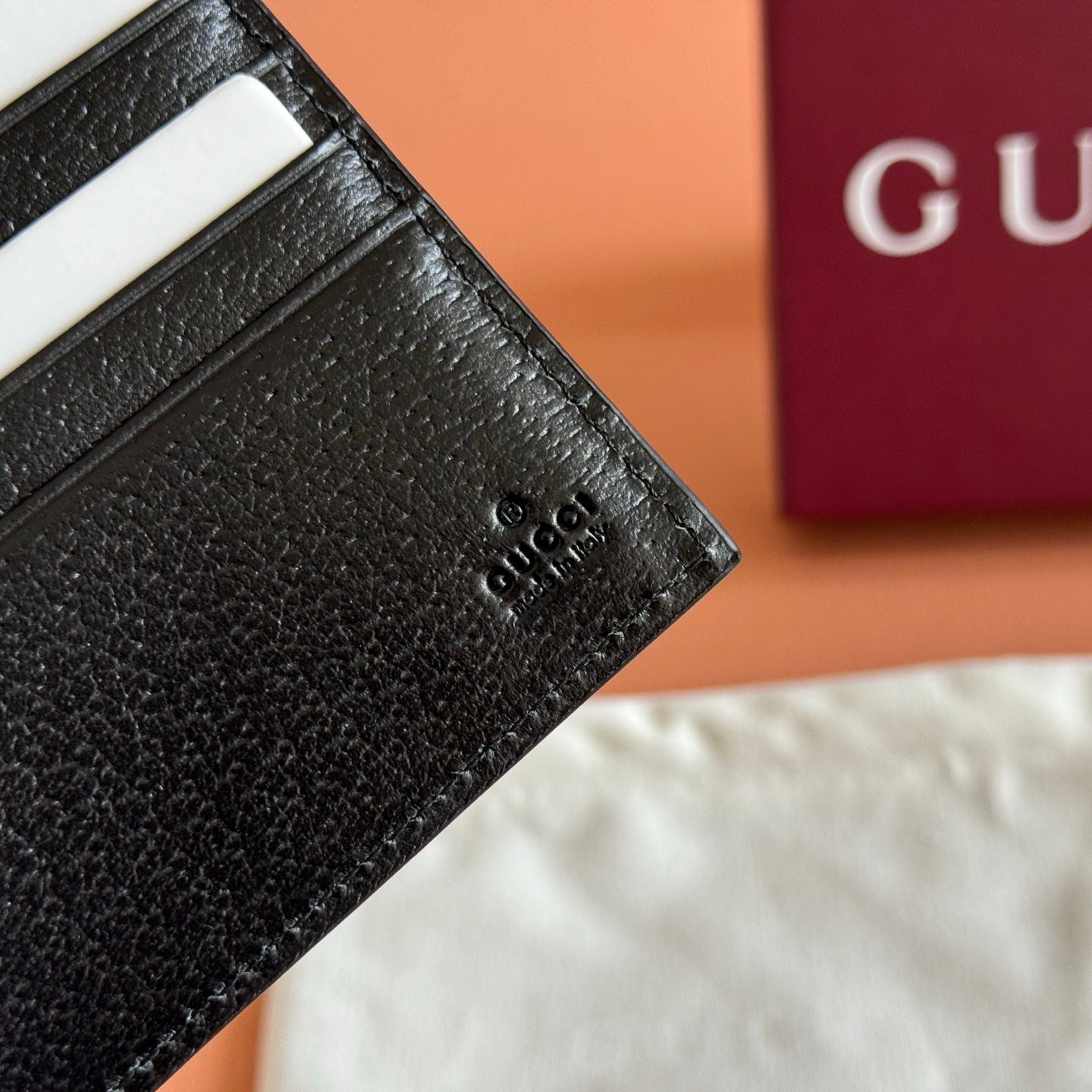 GG Marmont Bi-Fold Wallet Black Pebbled Leather GHW
