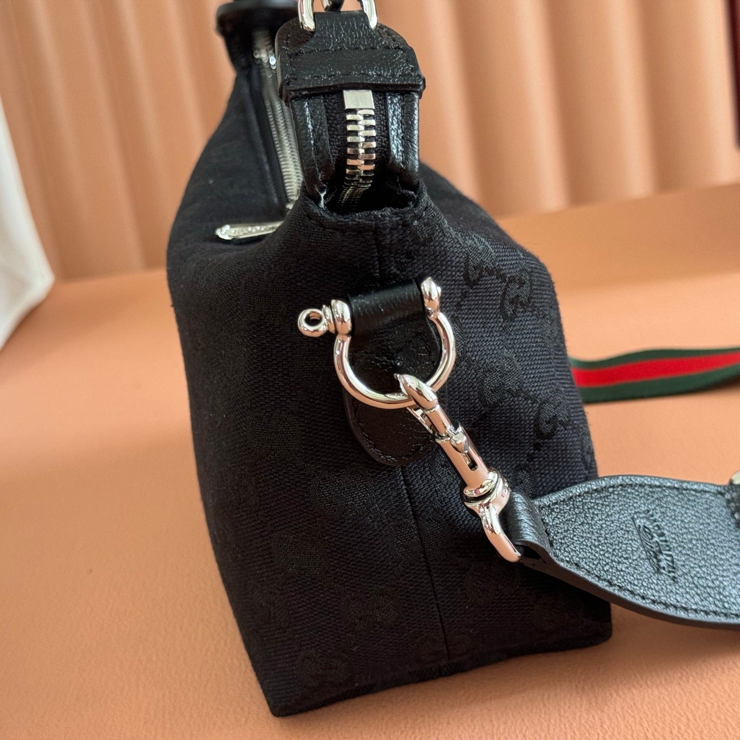 GG Brera Small Crossbody Bag Black Canvas