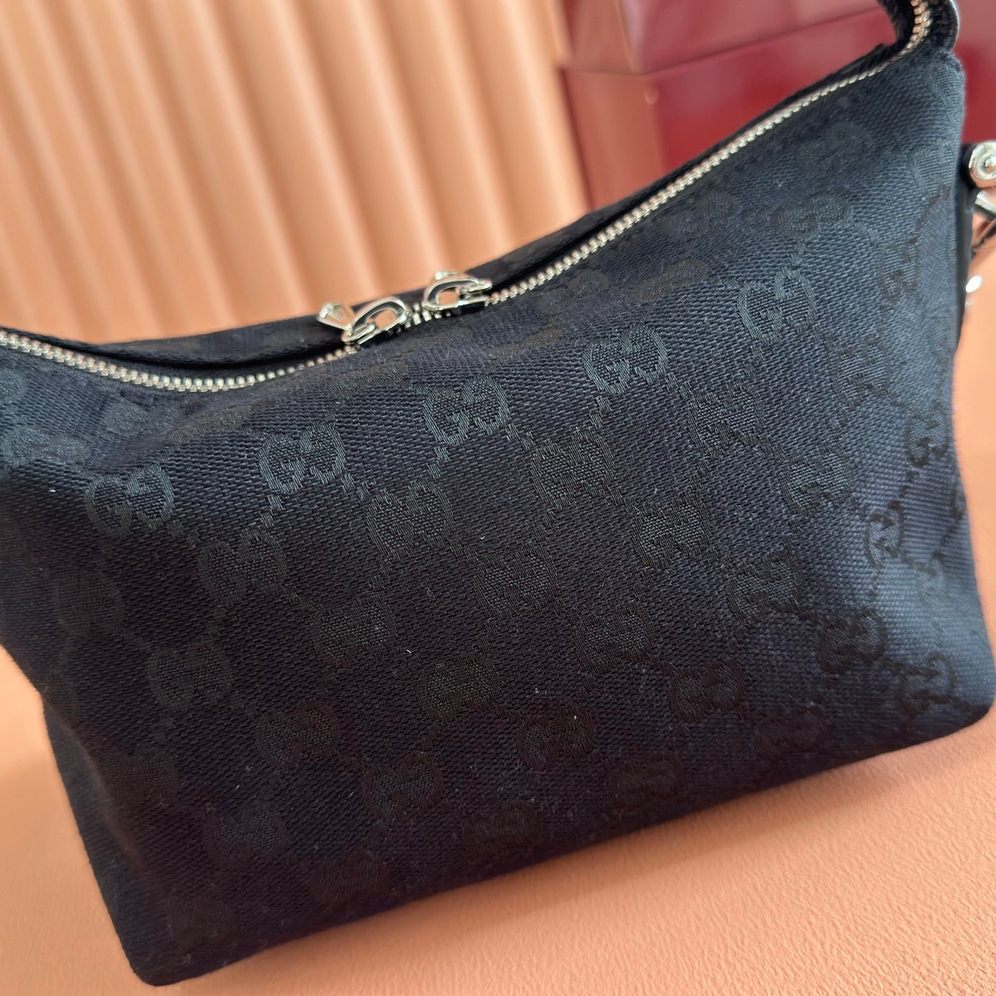 GG Brera Small Crossbody Bag Black Canvas