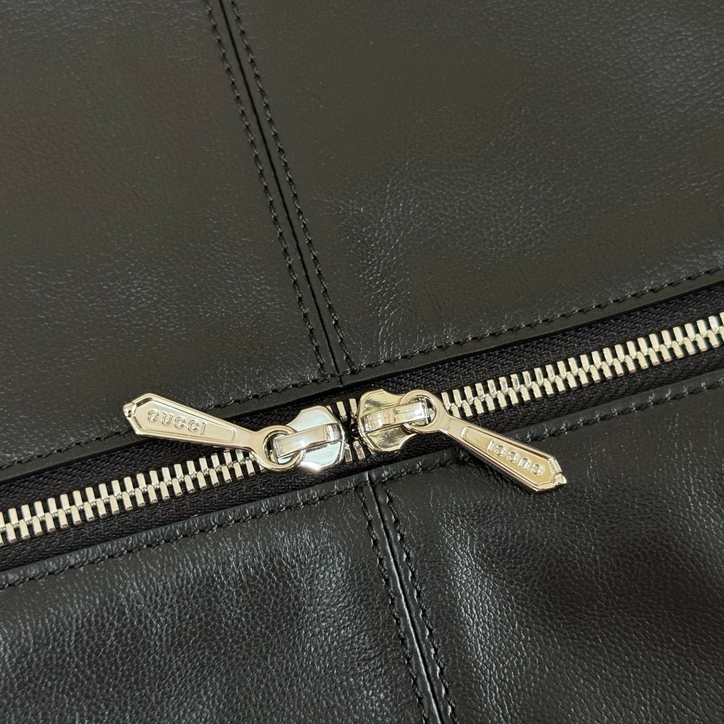 GG Brera Large Crossbody Bag Black Lambskin