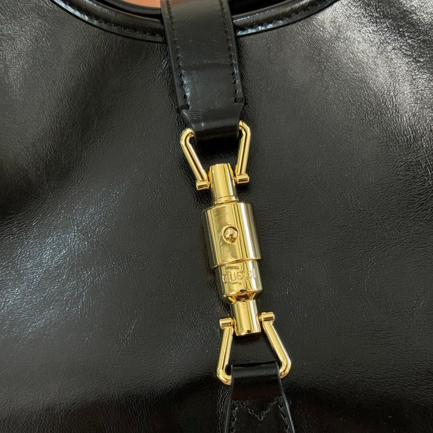 GG Mercato Large Tote Bag Black Lambskin