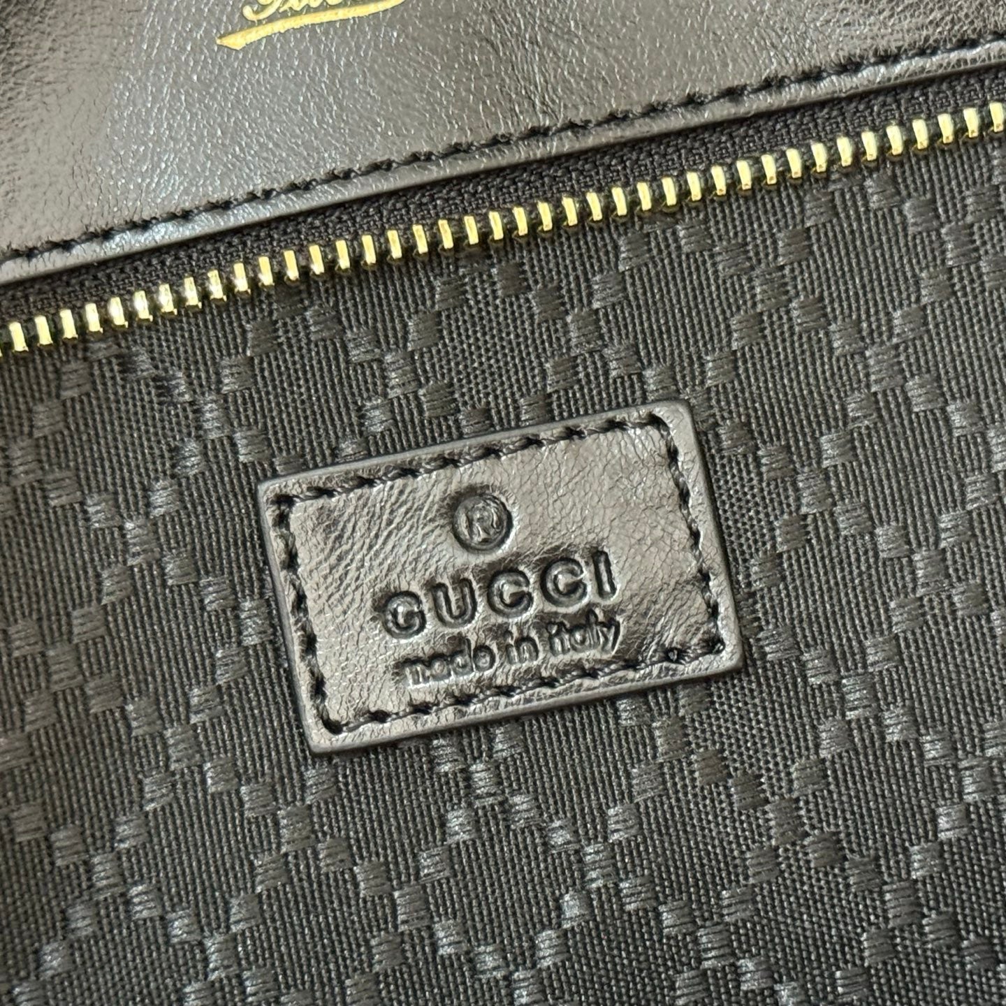 GG Mercato Large Tote Bag Black Lambskin
