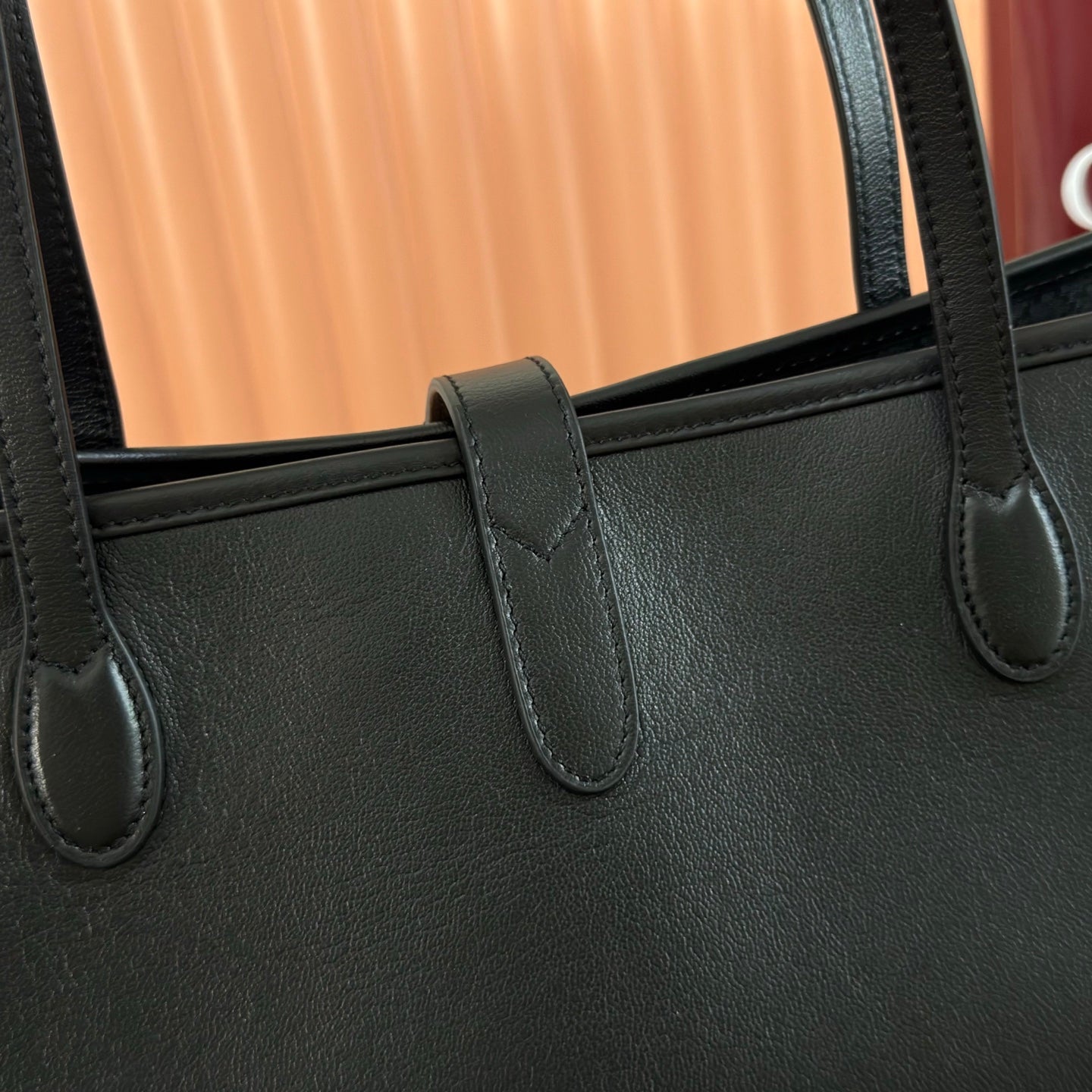 GG Jackie Large Tote Bag Black Lambskin