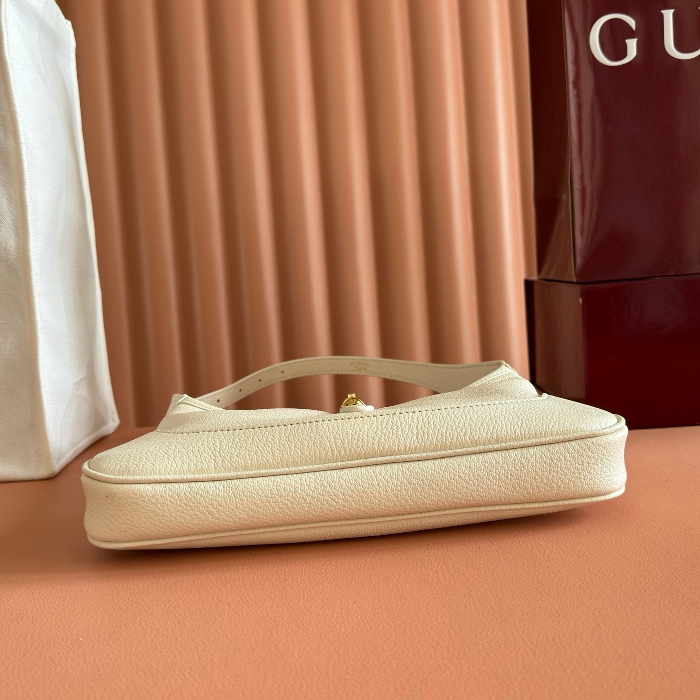 GG Jackie 1961 Slim Shoulder Bag White Lambskin 292678