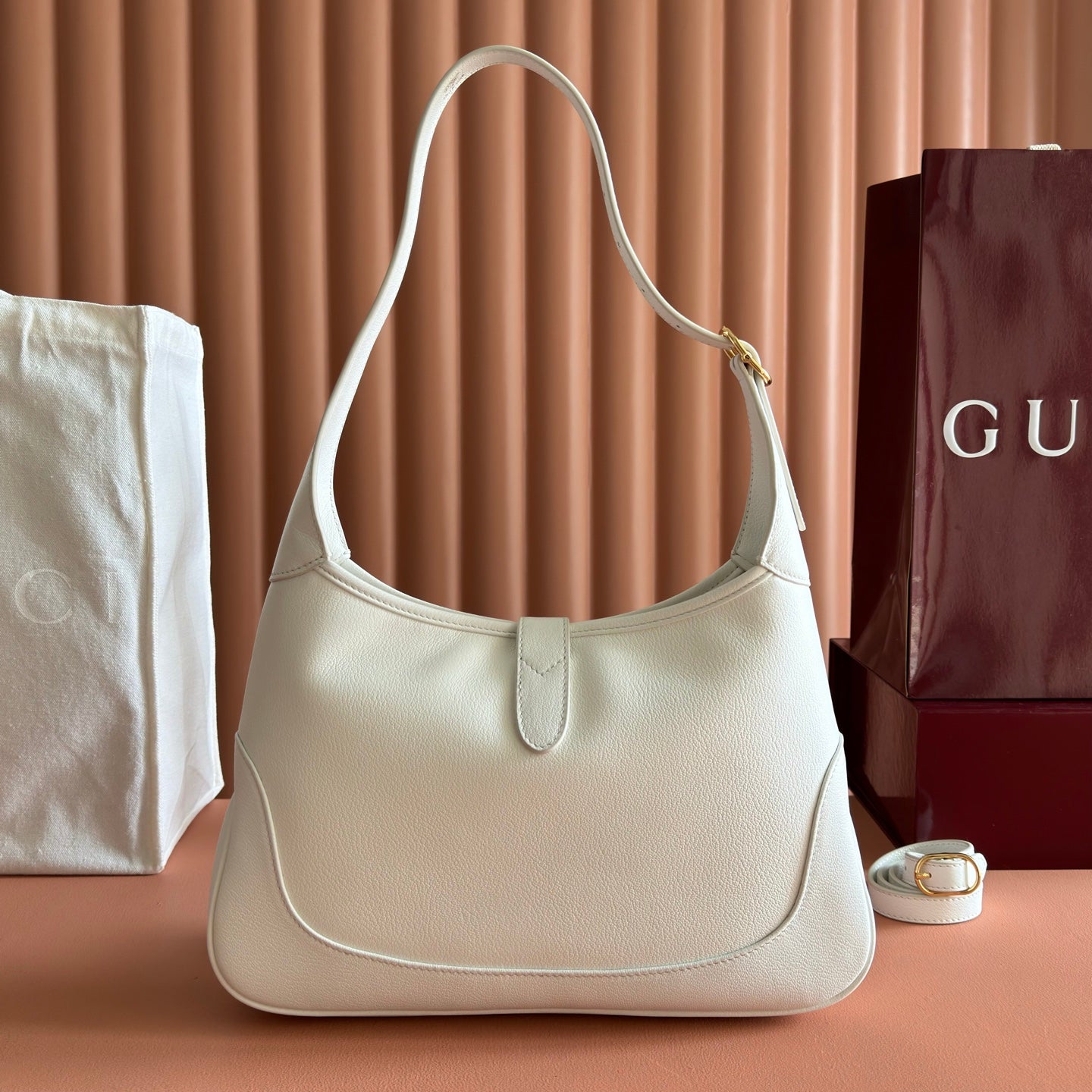 GG Jackie 1961 Shoulder Bag White Lambskin 292677