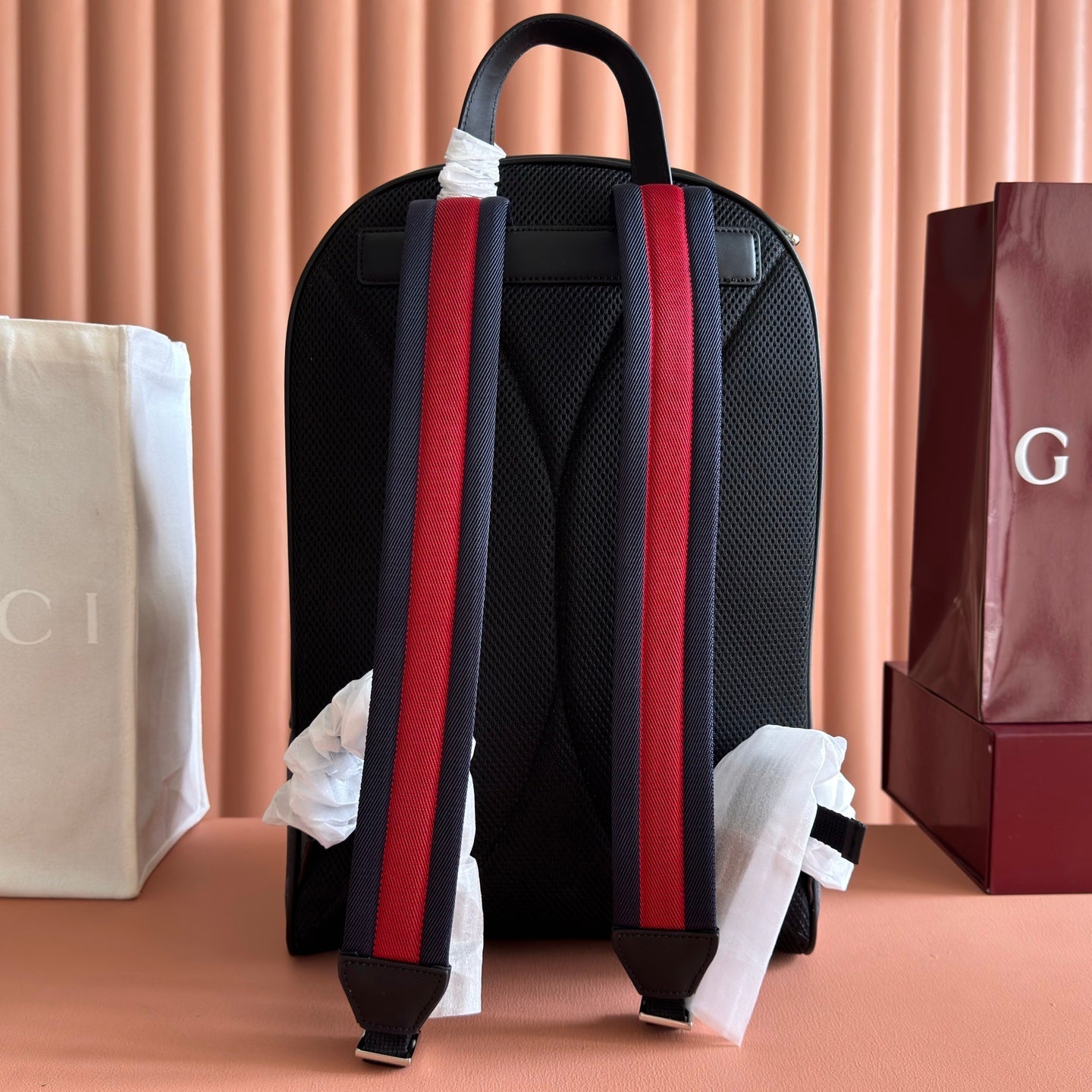 GG Porter Medium Backpack Black Canvas 292637