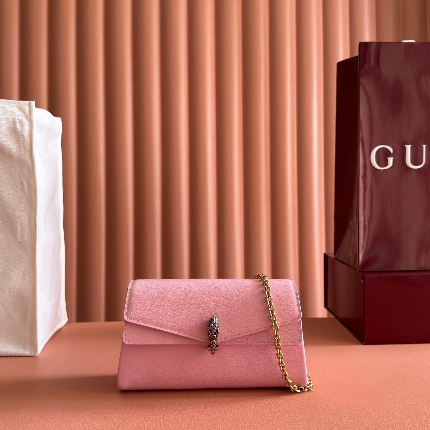 GG Dionysus Small Shoulder Bag Pink Grainy Leather 292587
