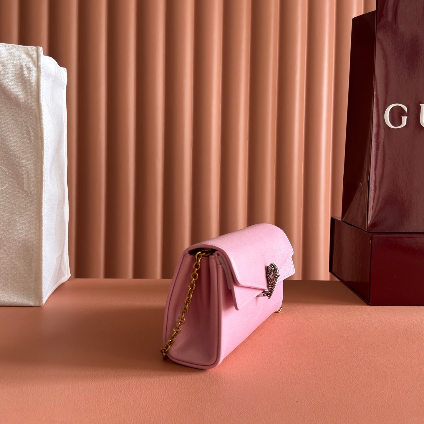 GG Dionysus Small Shoulder Bag Pink Grainy Leather 292587