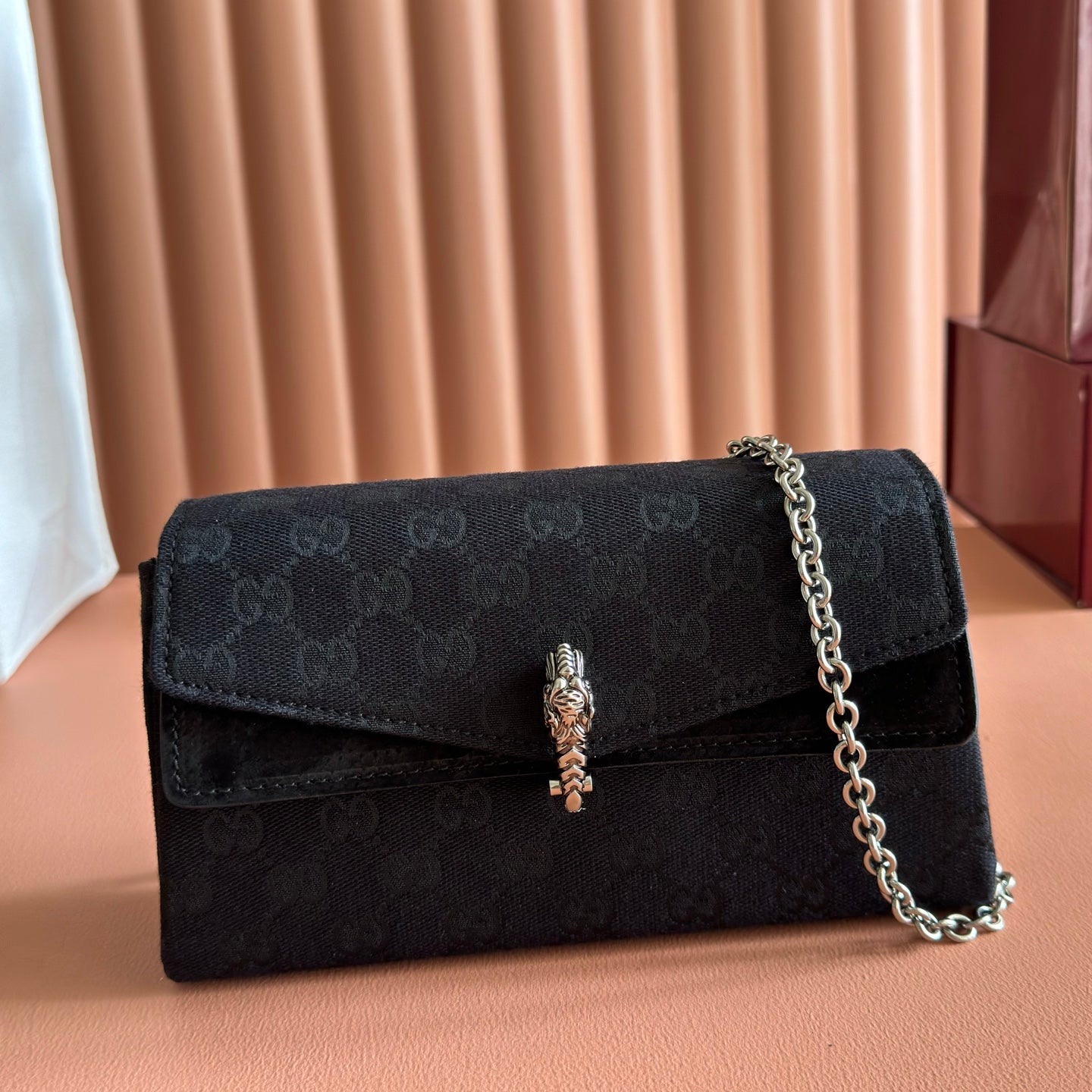 GG Dionysus Small Shoulder Bag Black Canvas 292586