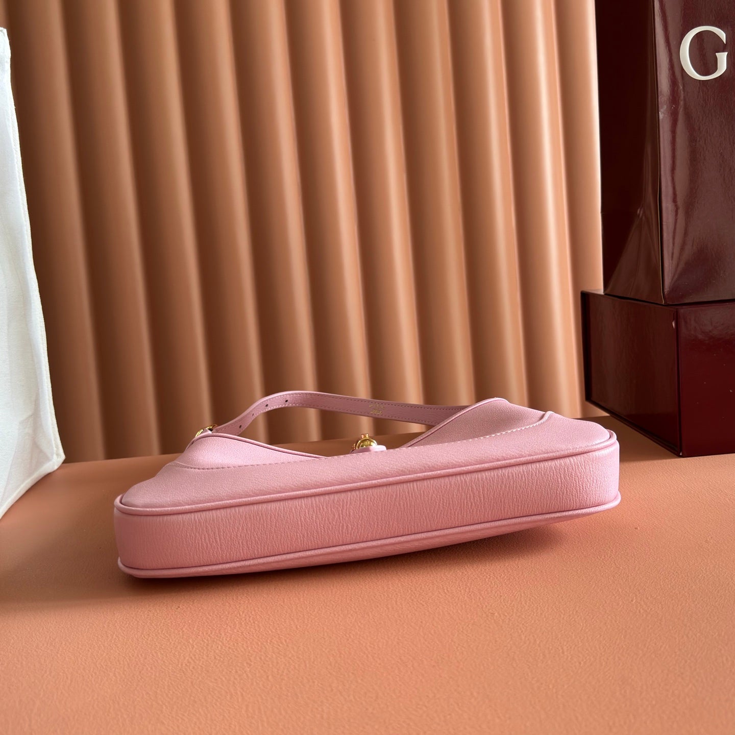 GG Jackie 1961 Slim Shoulder Bag Pink Lambskin 292681