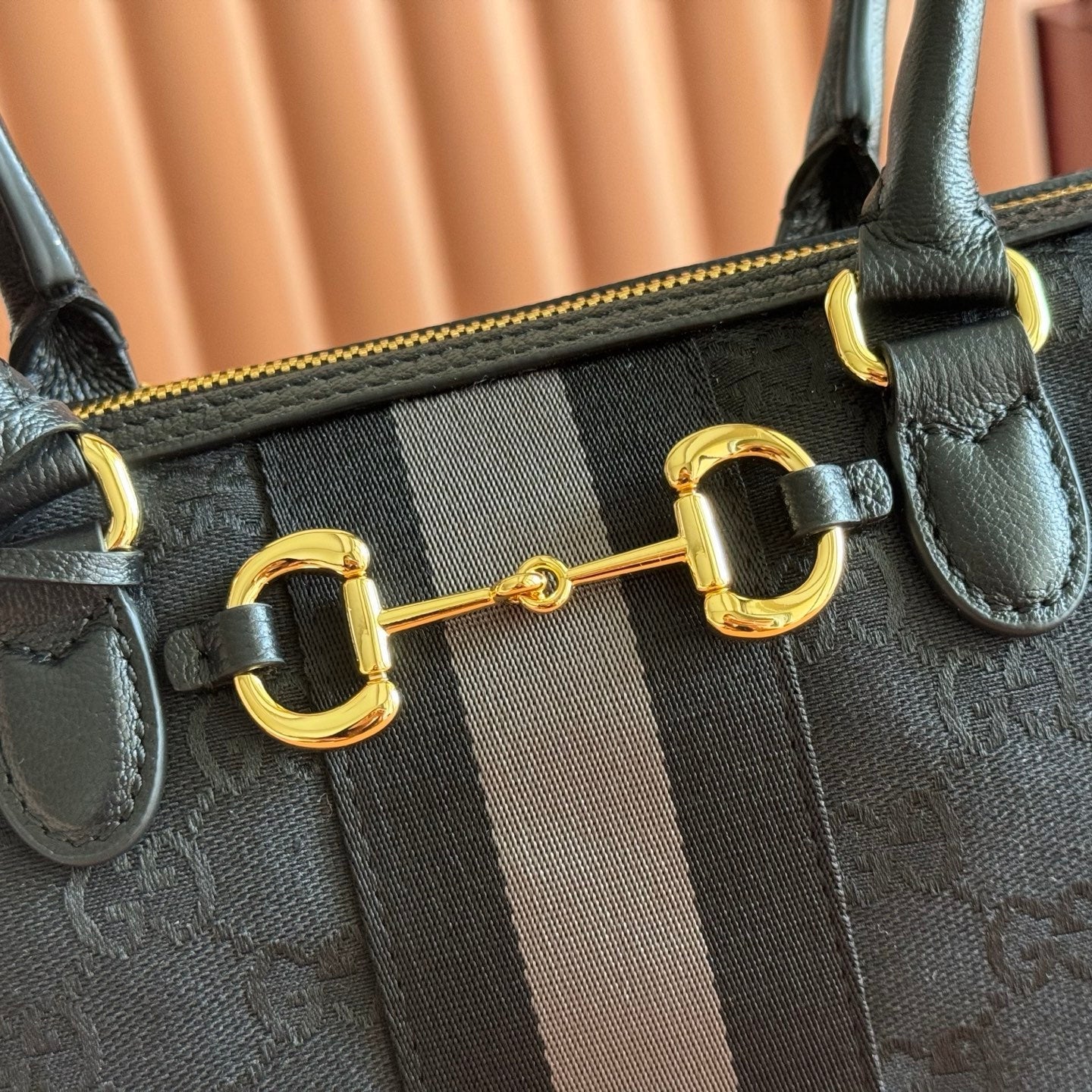 GG 2026 Borsetto Boston Bag Black Canvas Leather 292659
