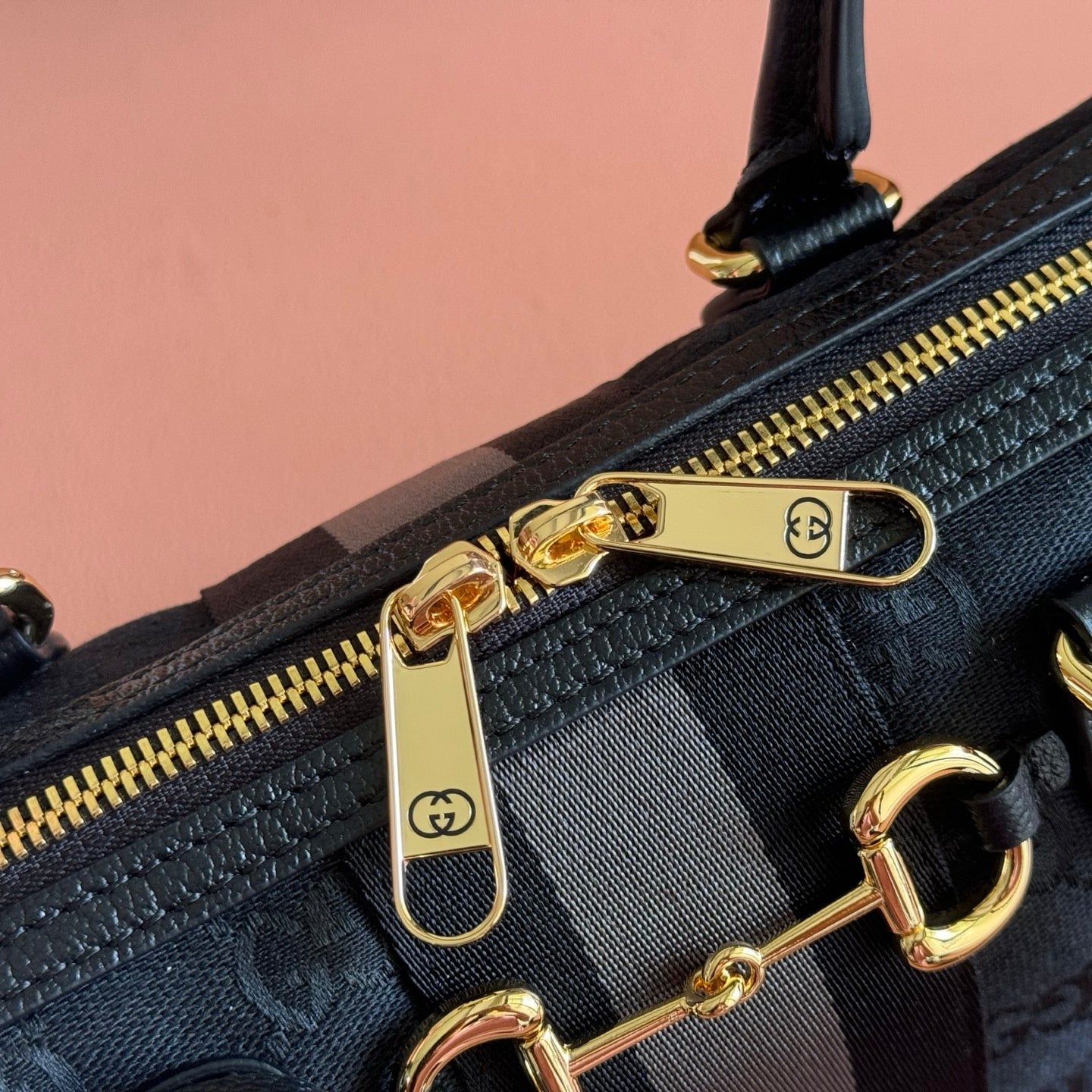 GG 2026 Borsetto Boston Bag Black Canvas Leather 292659