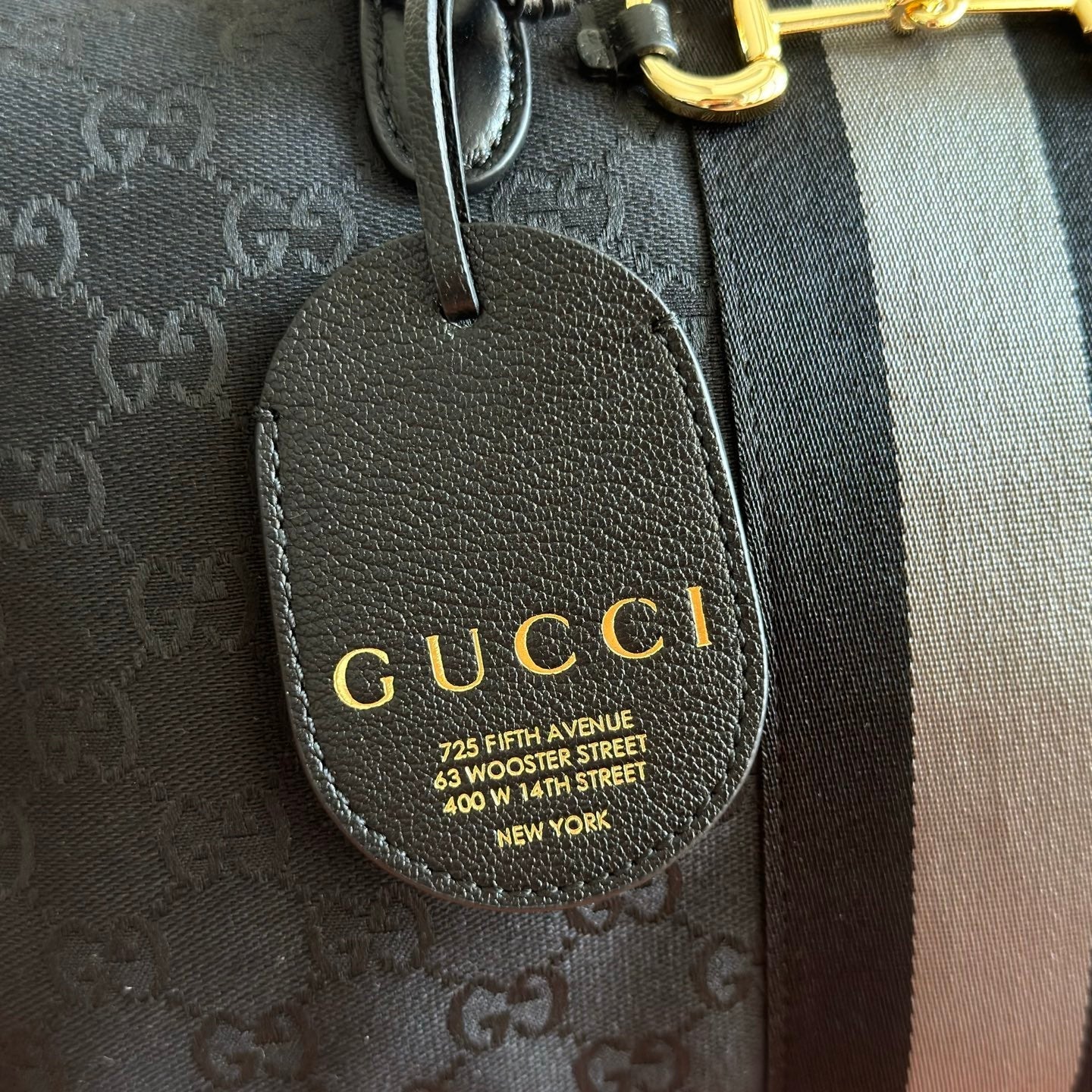 GG 2026 Borsetto Boston Bag Black Canvas Leather