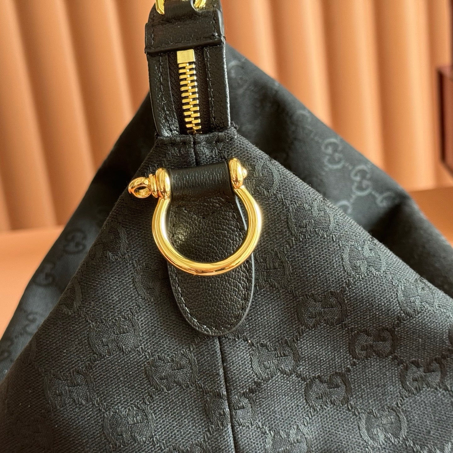 GG Brera Small Crossbody Bag Black Canvas 292649
