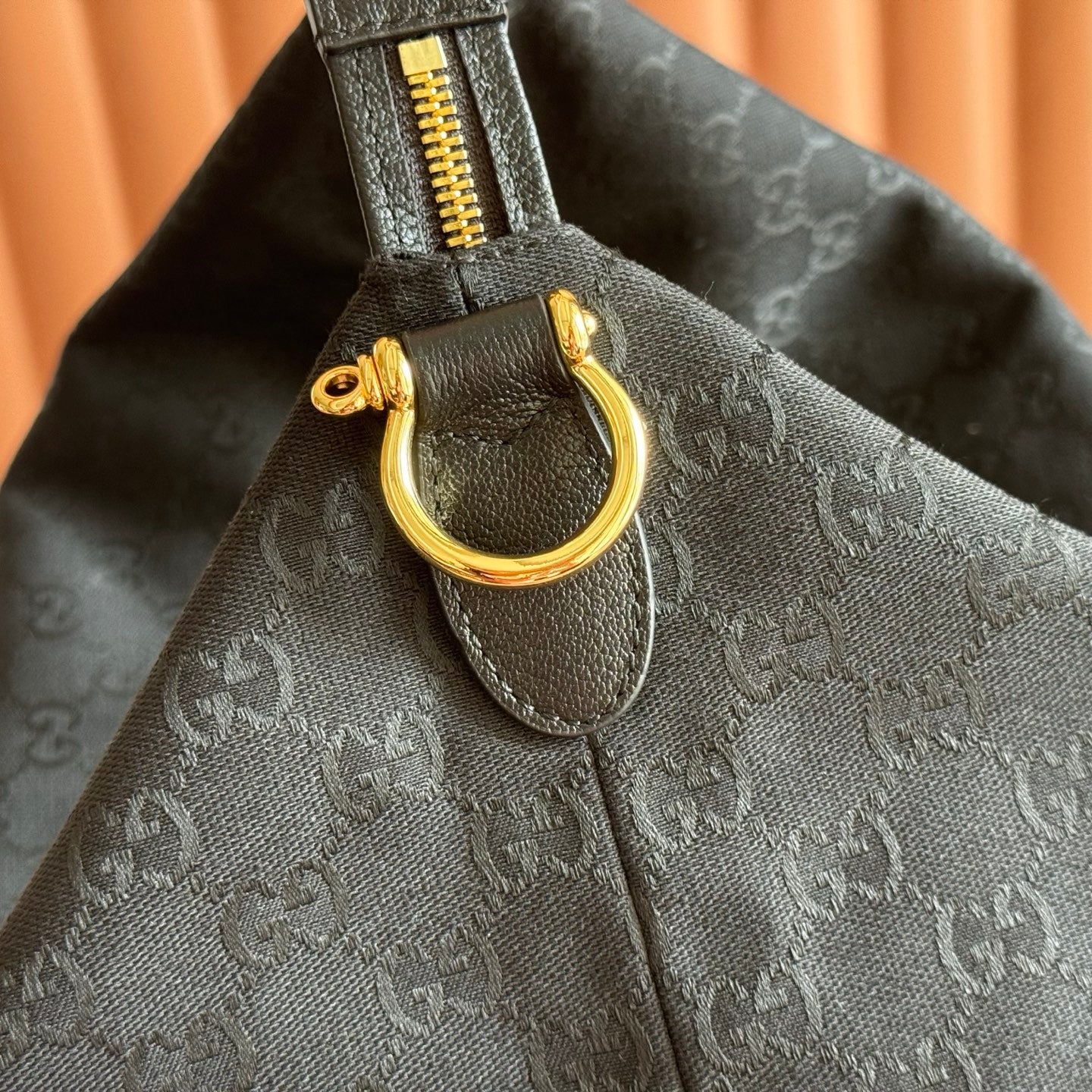 GG Brera Large Crossbody Bag Black Canvas 292650