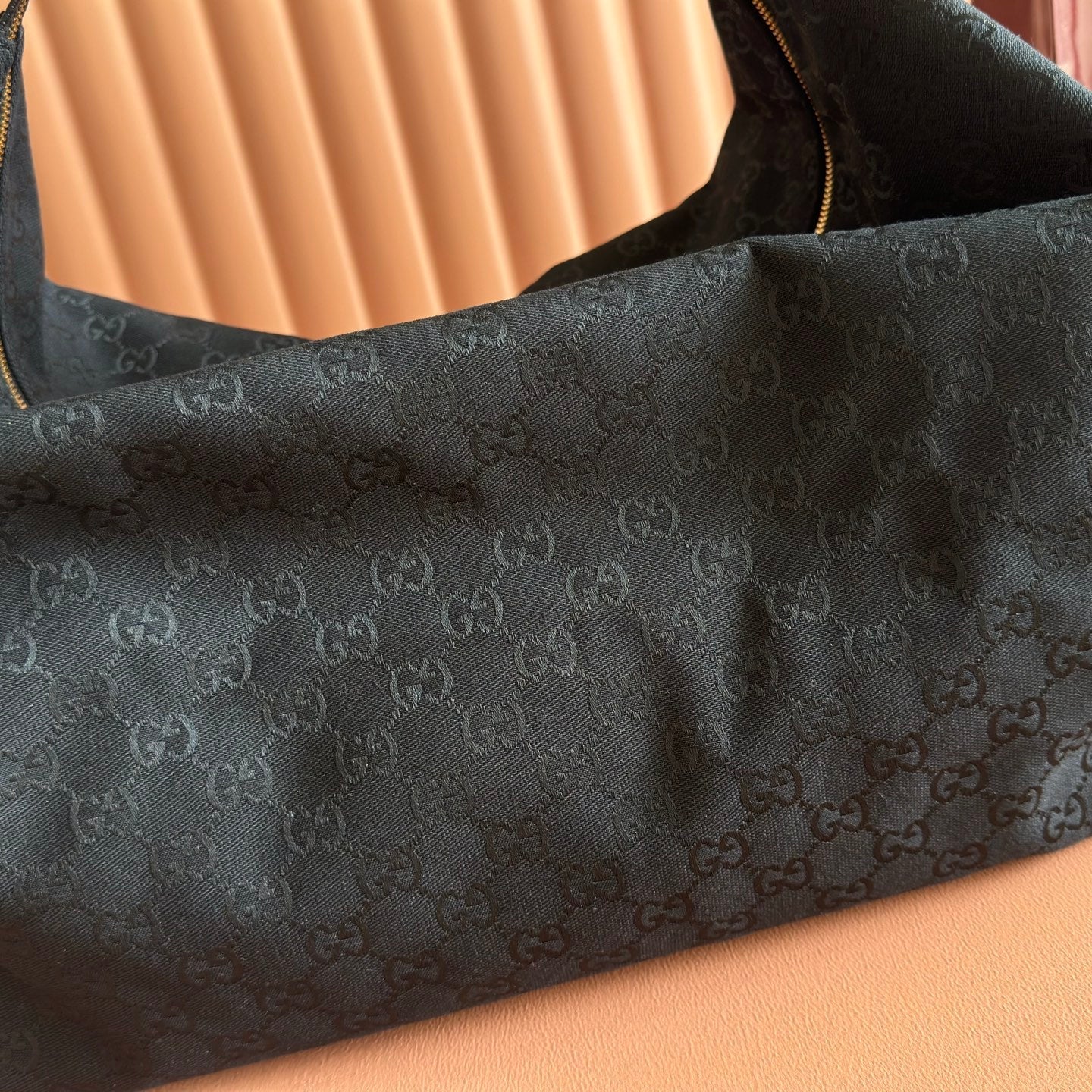 GG Brera Large Crossbody Bag Black Canvas 292650