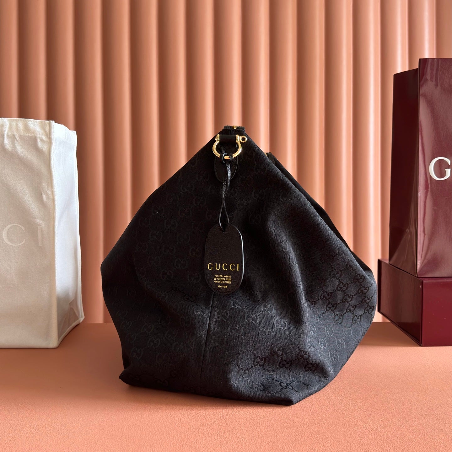GG Brera Large Crossbody Bag Black Canvas 292650