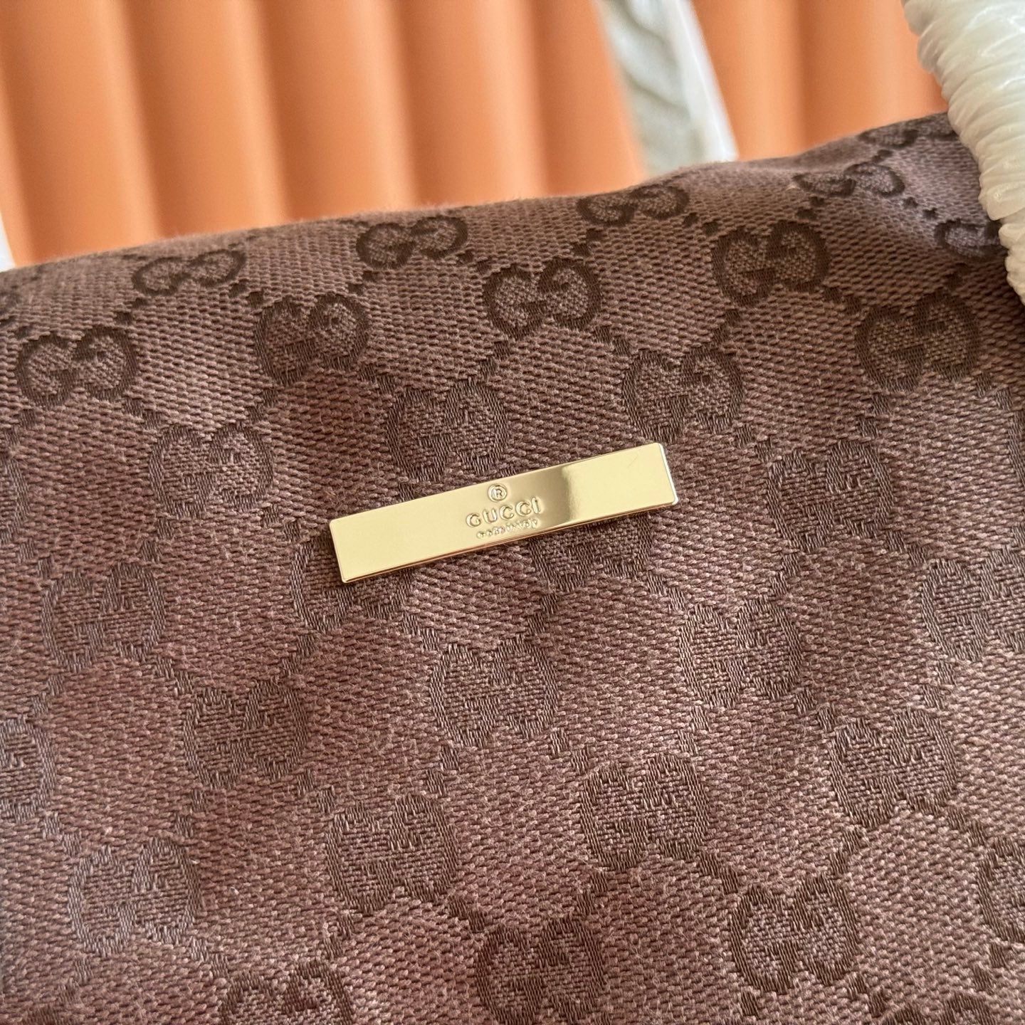 GG Melrose Medium Boston Bag Dark Brown Canvas