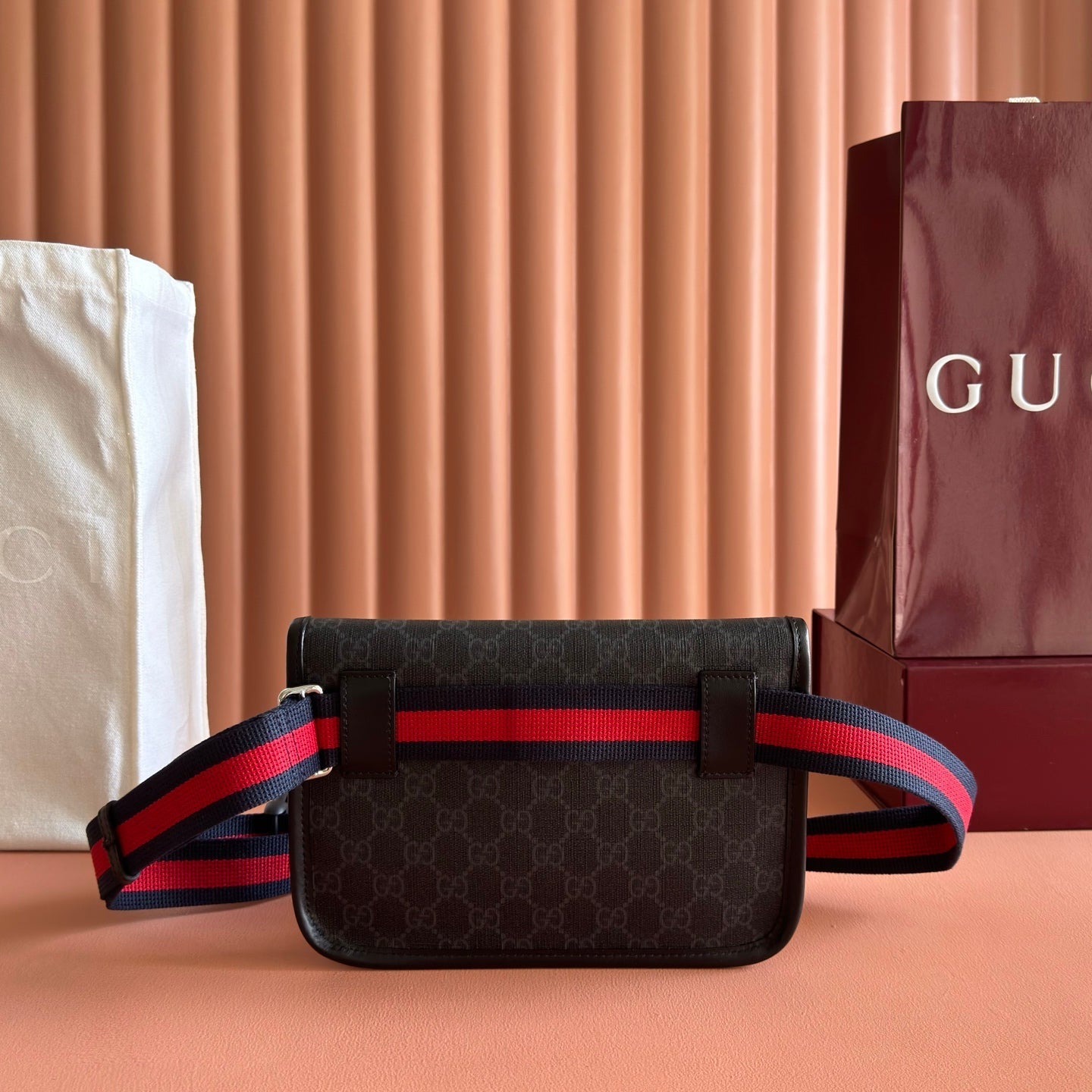 GG Supreme Small Belt Bag Black Canvas 292638