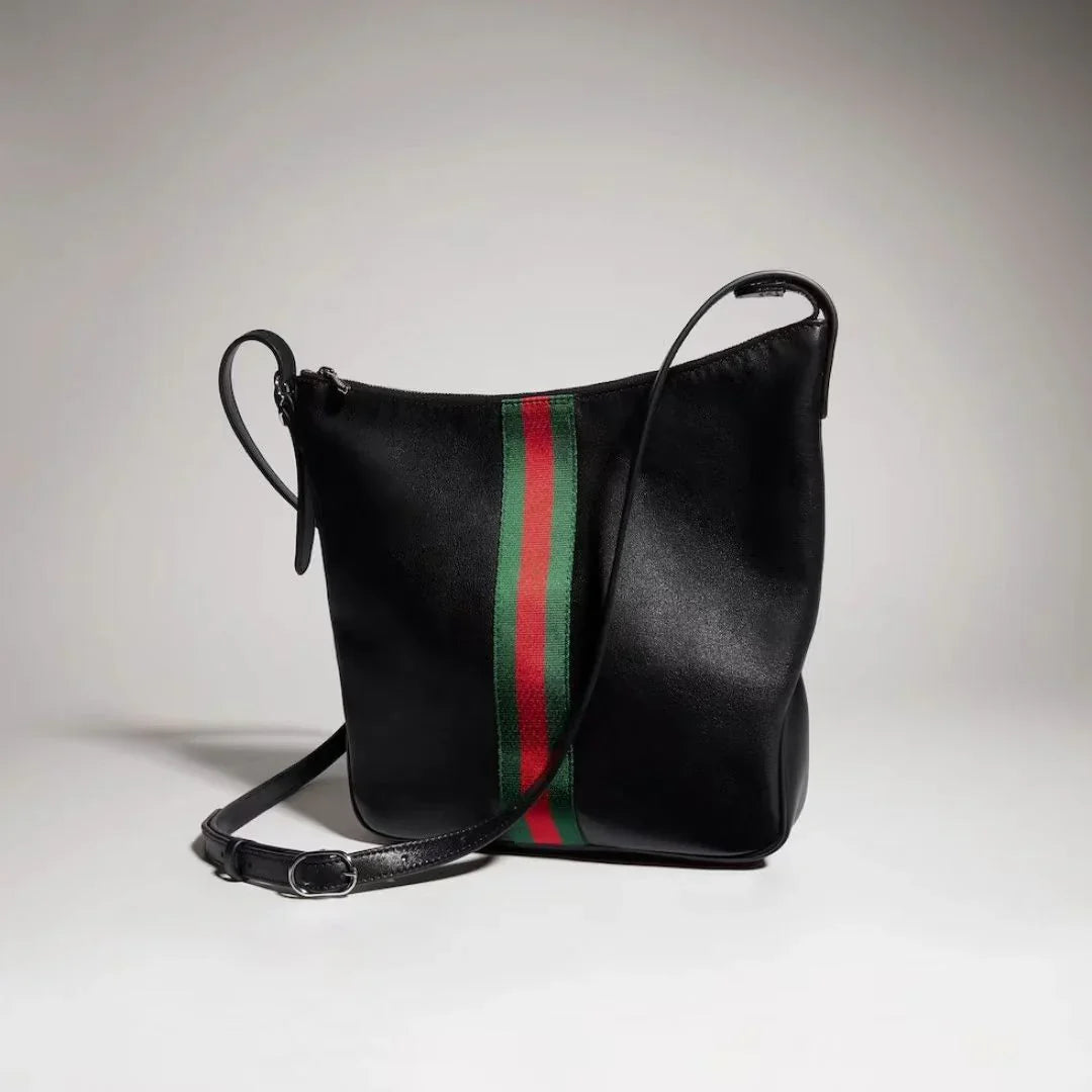 Gucci 2026 Lunetta Crossbody Bag 26cm Black Calfskin