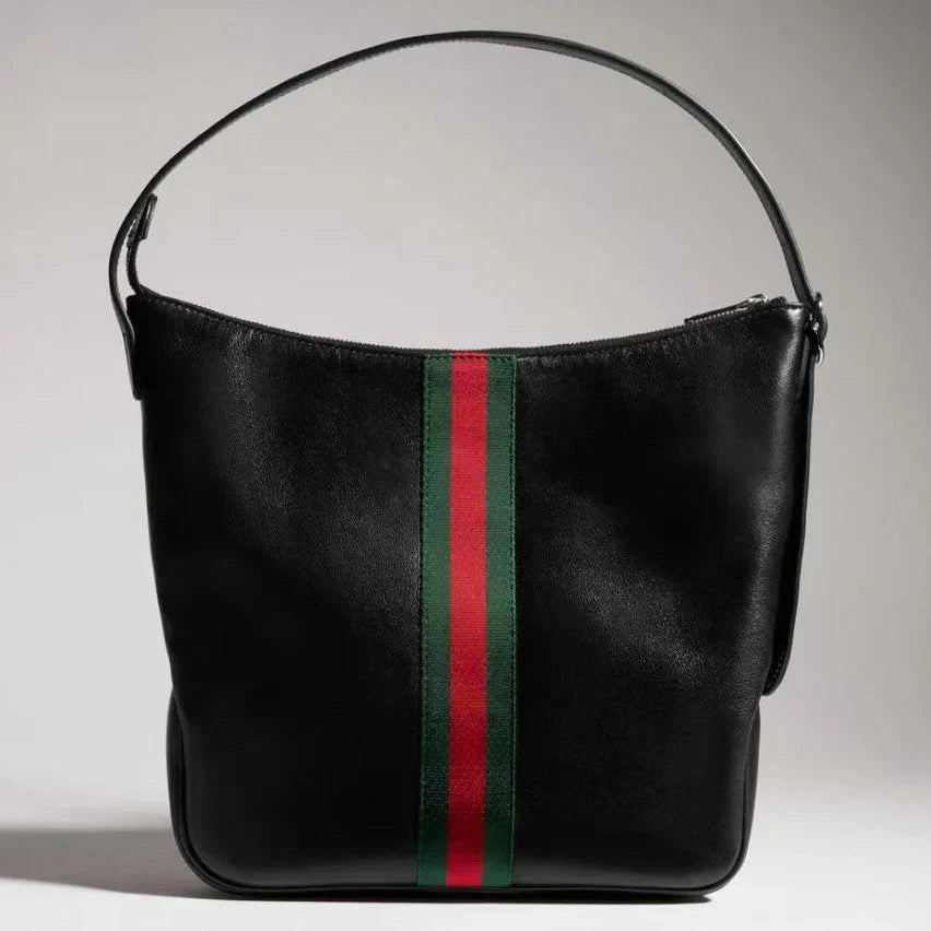 Gucci 2026 Lunetta Crossbody Bag 26cm Black Calfskin