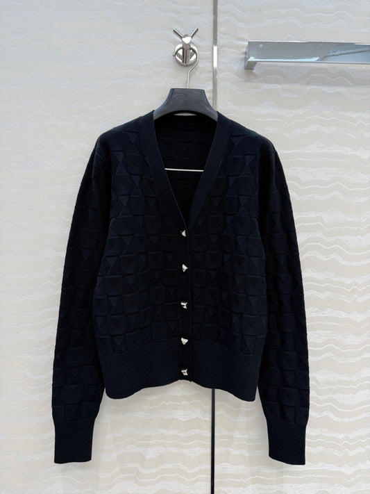 HM "Medor" Long-Sleeve Cardigan Black Wool