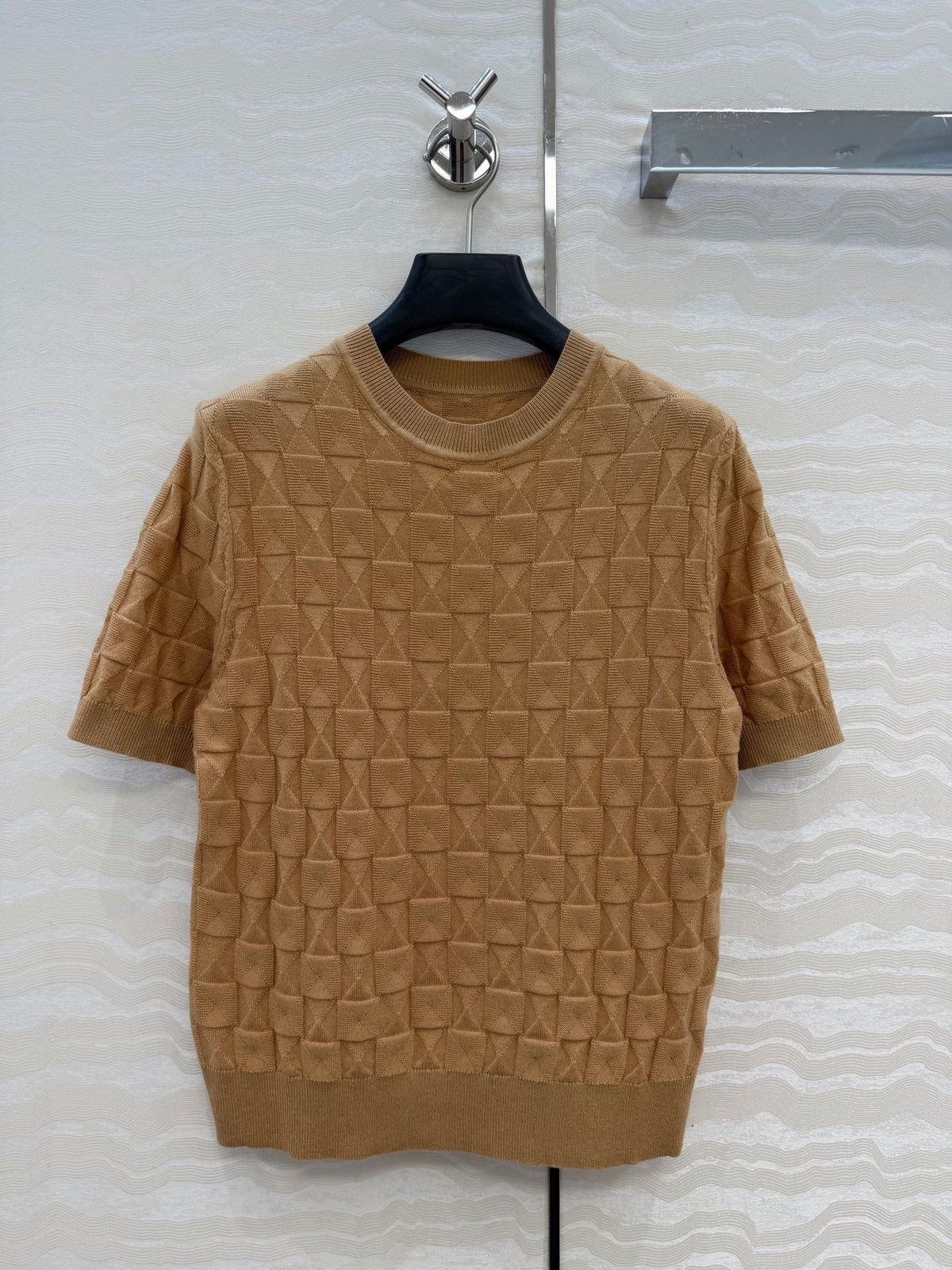 HM "Medor" Short-Sleeve Cardigan Brown Wool