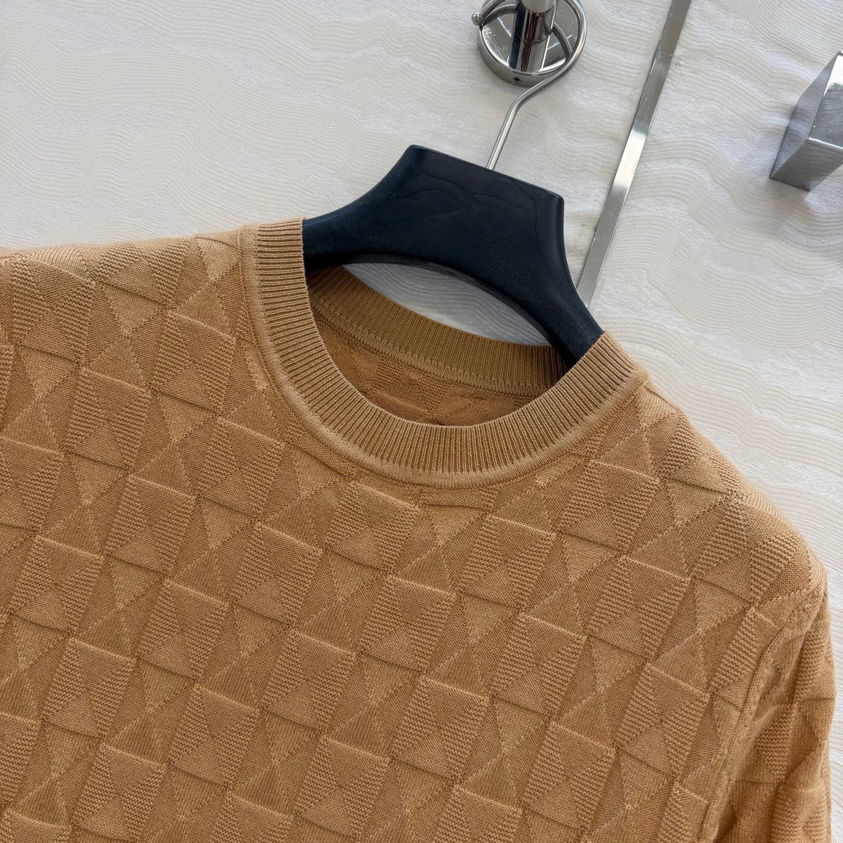 HM "Medor" Short-Sleeve Cardigan Brown Wool