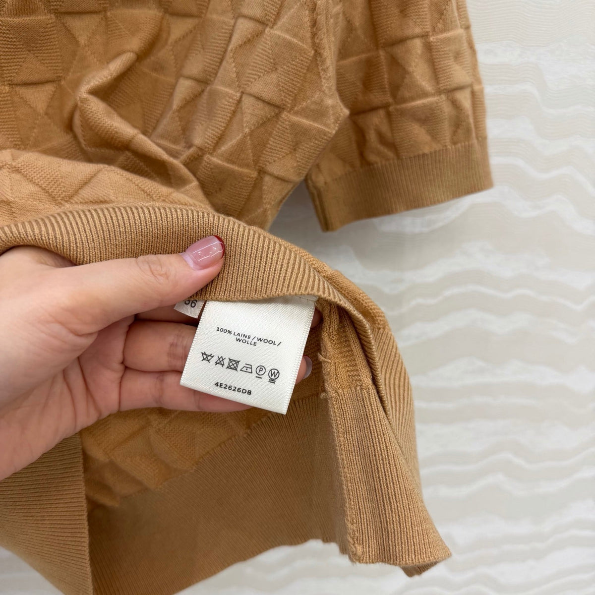 HM "Medor" Short-Sleeve Cardigan Brown Wool