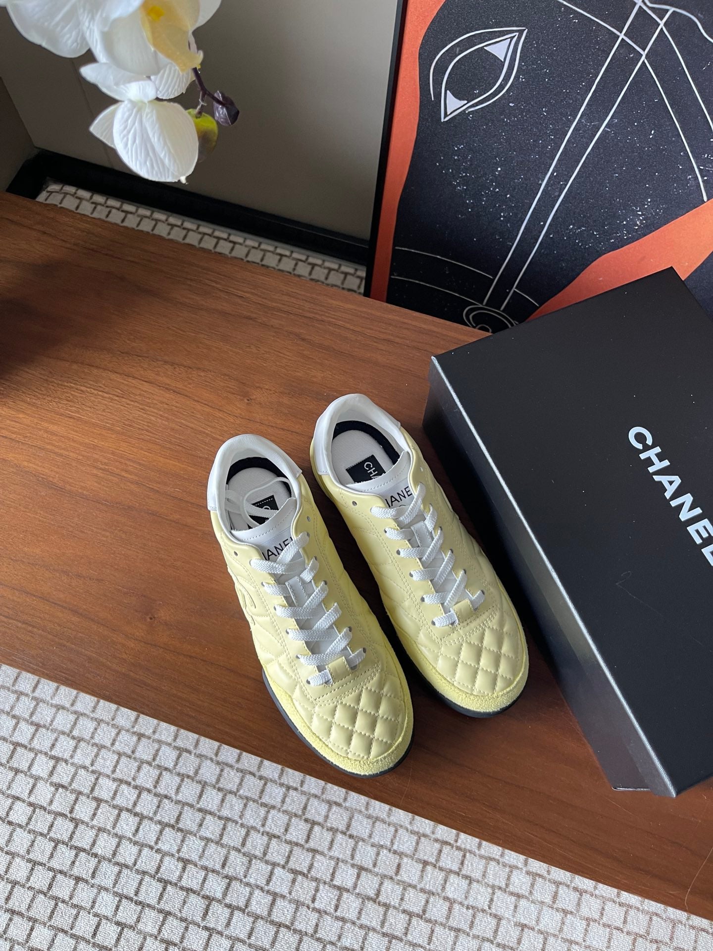 CC 26ss Low-Top Sneaker Light Yellow Leather 623162