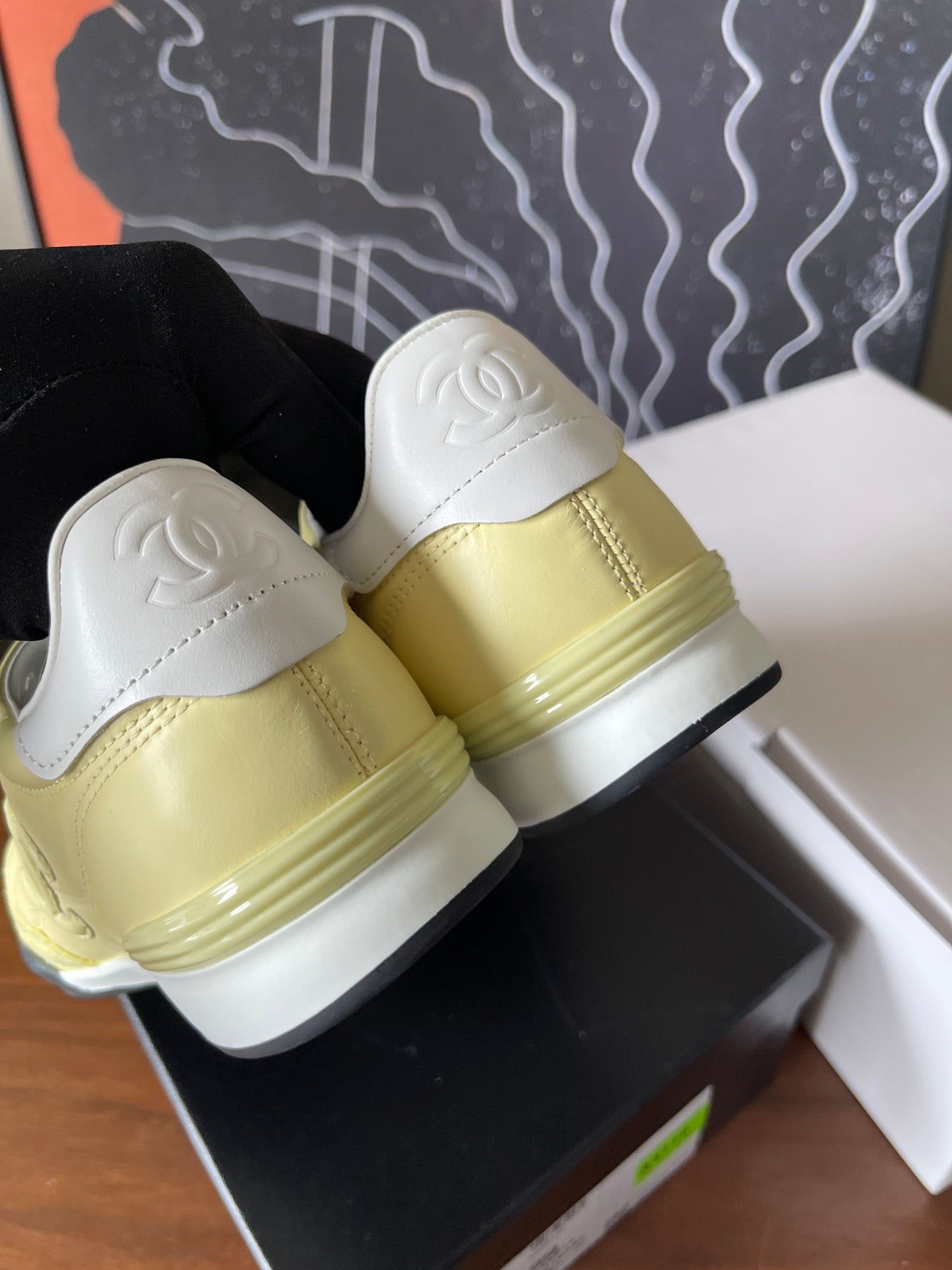 CC 26ss Low-Top Sneaker Light Yellow Leather 623162