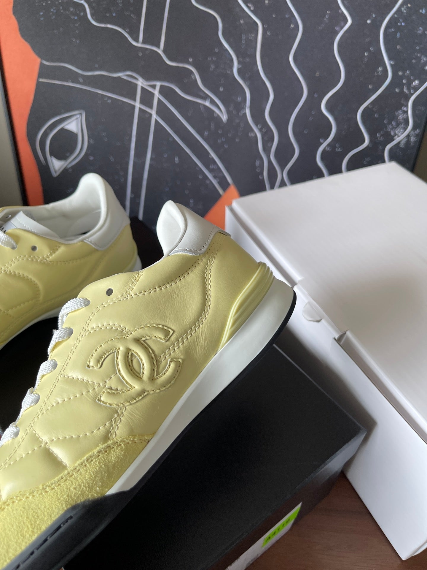 CC 26ss Low-Top Sneaker Light Yellow Leather 623162