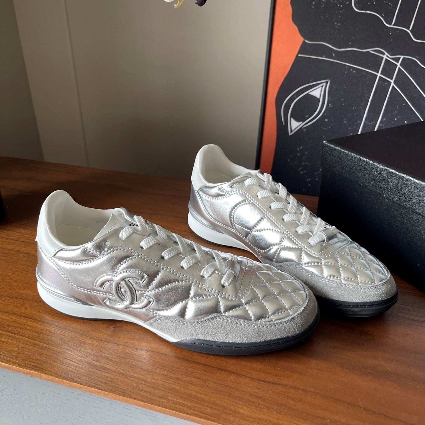CC 26ss Low-Top Sneaker Sliver Leather 623160