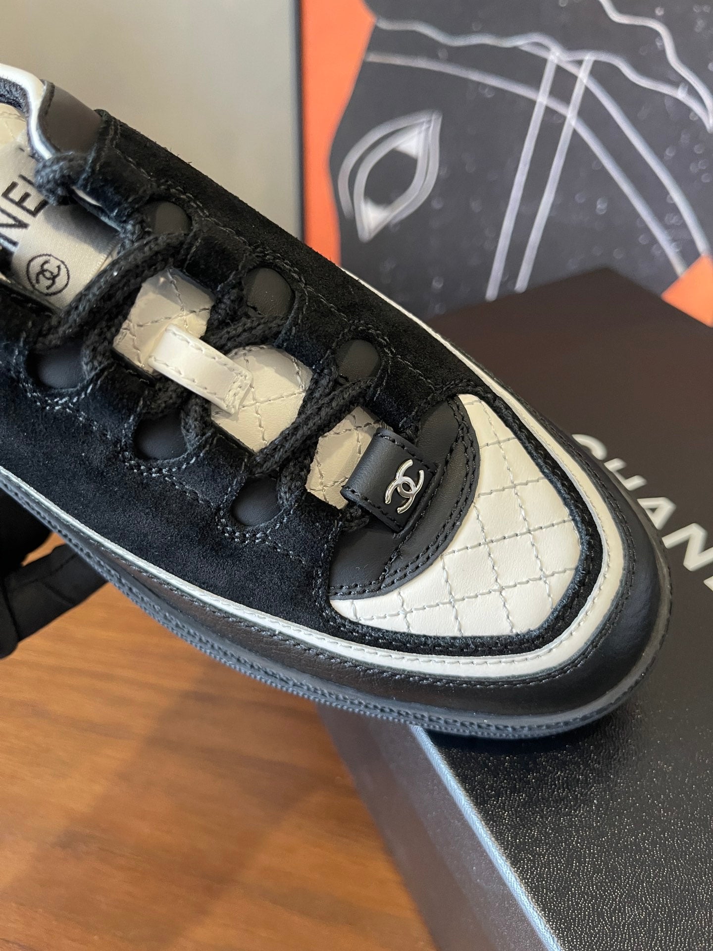 CC Spring Summer Sneaker Black Suede Leather 623166