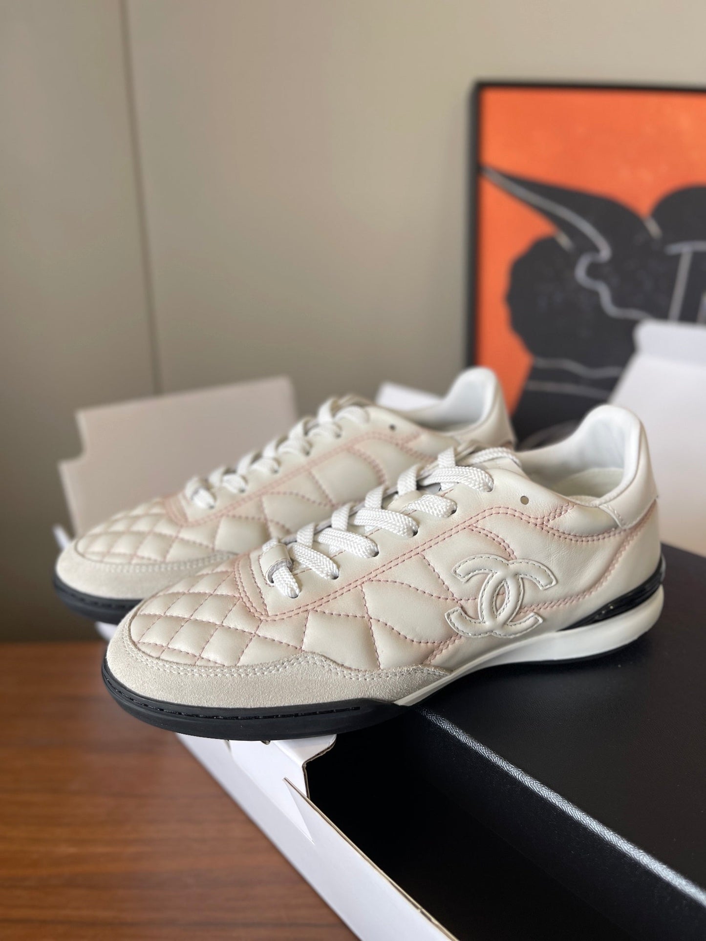 CC 26ss Low-Top Sneaker Light Pink Leather 623164
