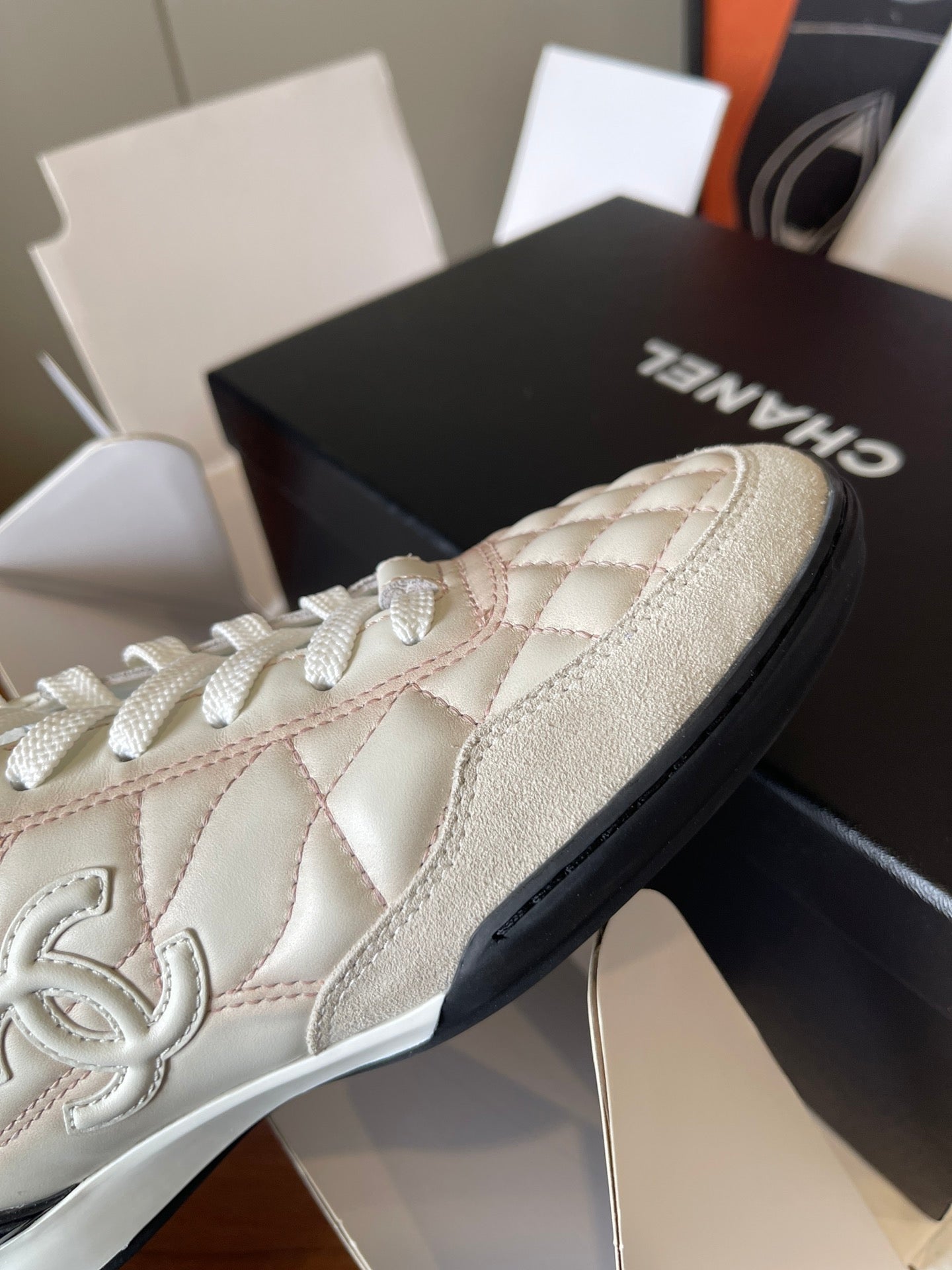 CC 26ss Low-Top Sneaker Light Pink Leather 623164